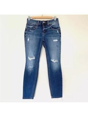 Silver Boyfriend Jeans Distressed Stretch Womens Size 28X29